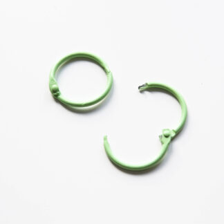 Sada knihařských kroužků - Zelená (30 mm, 2 ks)