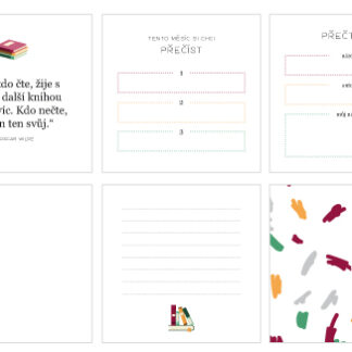 Kartičky do fotoalba – Knihomolka (Design INSTA, 3x3)