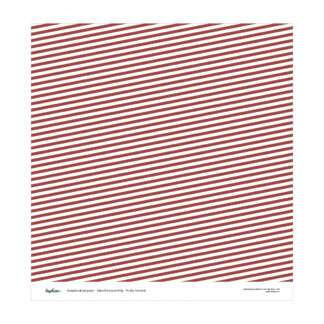 Český scrapbookový papír (12x12) - Vánoční vzpomínky - Pruhy červené